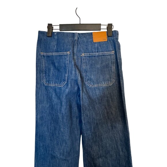 2/$30 Zara Womens Size 0 Flare Blue Denim Jeans - Picture 11 of 15